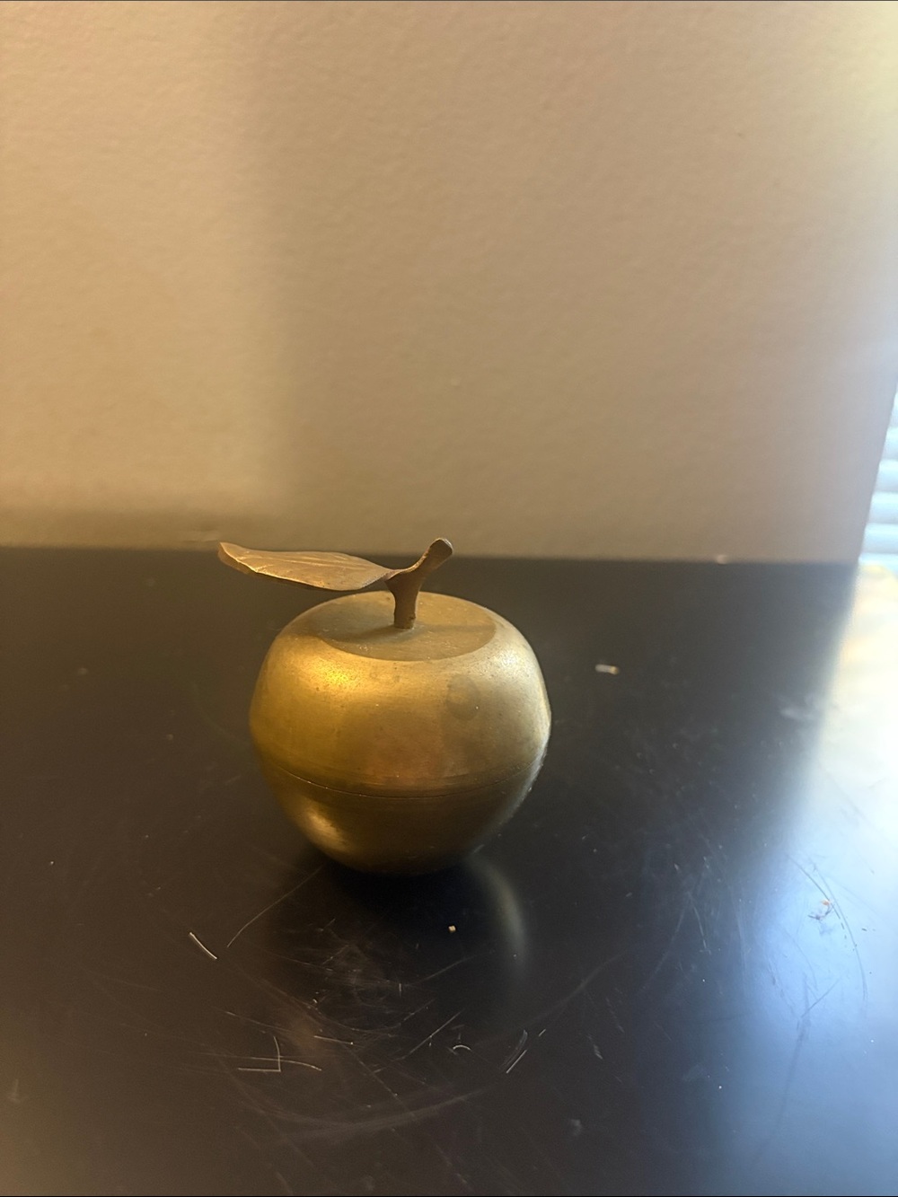 Brass Apple Trinket Box